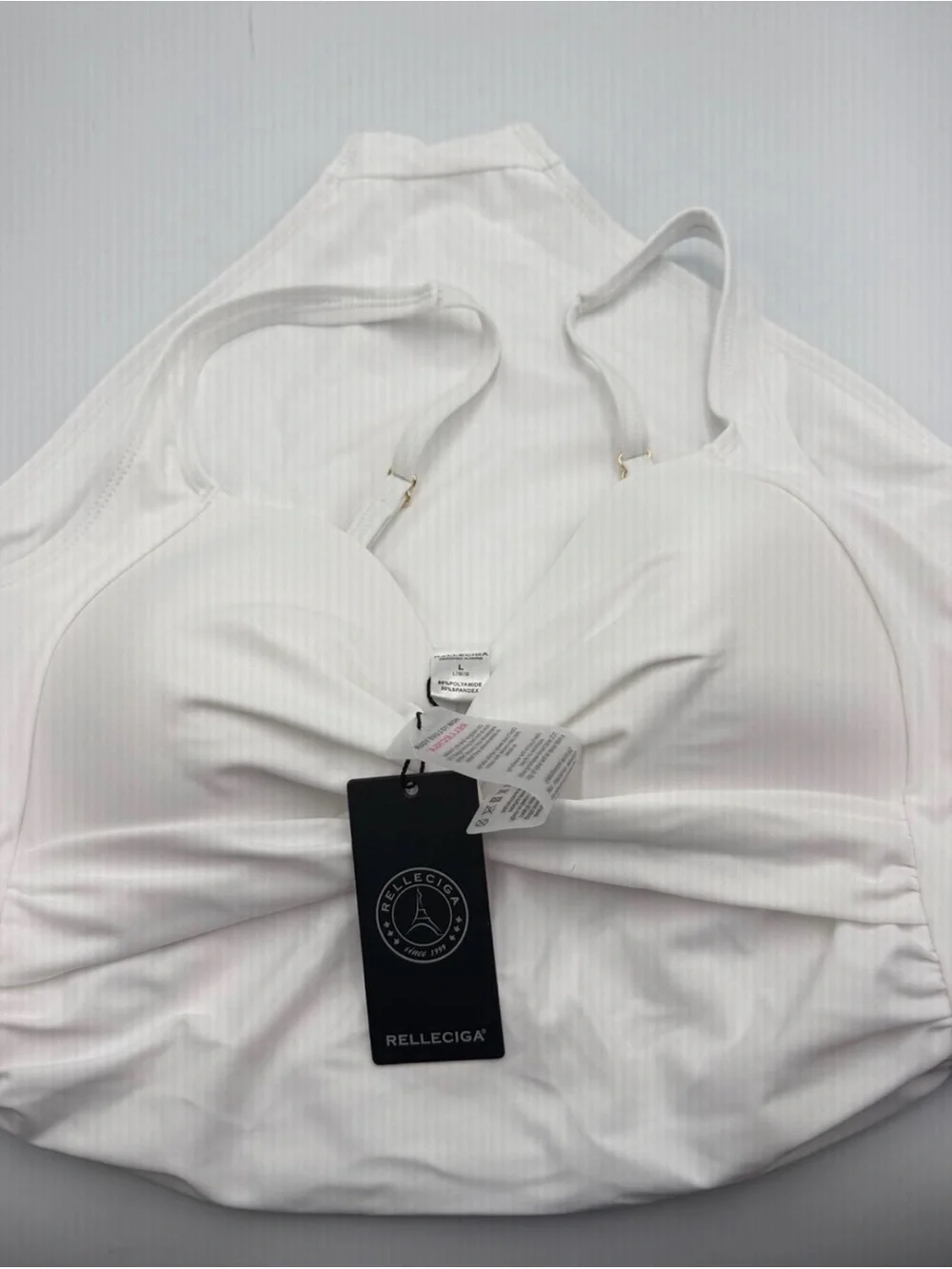 Women’s One Piece Tummy Control Swimsuit White Size Large NWT